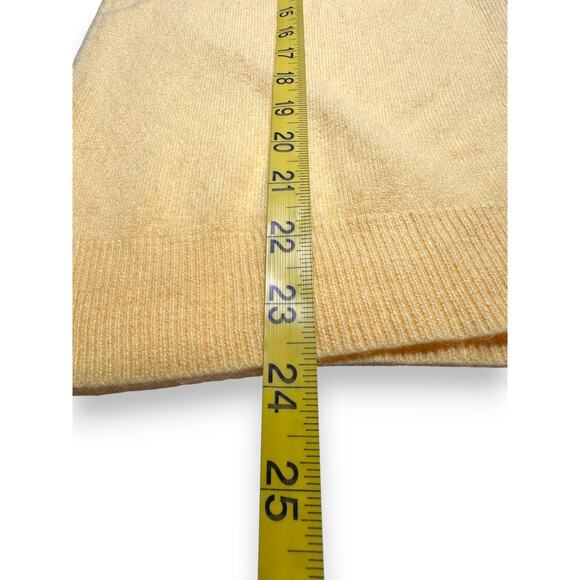 Vintage Designers Originals Luxelon Yellow Cardigan W/ Pear Buttons Size Large - Picture 6 of 8